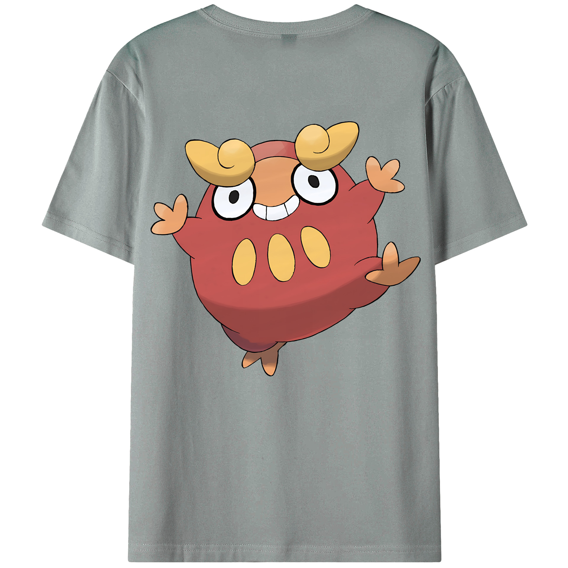 （画像用） ポケットモンスター Pokémon 綿100％ メンズ半袖Tシャツ（バックプリント） 通気性